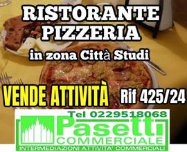 RISTORANTE PIZZERIA angolare in zona Città Studi;