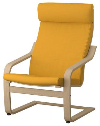 Poltrona Ikea POÄNG con poggiapiedi