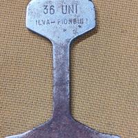 FERMA CARTE ricavato da sezione ROTAIA TRENO ILVA