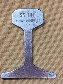 FERMA CARTE ricavato da sezione ROTAIA TRENO ILVA