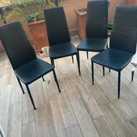 Sedie nere moderne sala da pranzo