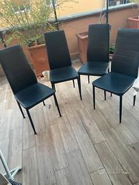 Sedie nere moderne sala da pranzo