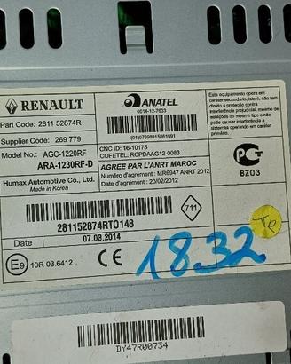 AUTORADIO RENAULT Clio Serie IV 281152874R D4F740