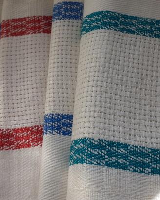 6 Canovacci misto lino con inserto da ricamare