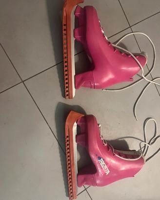 Pattini da ghiaccio rosa taglia 38