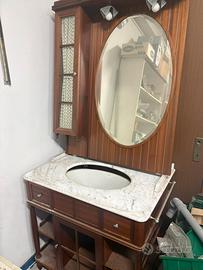 Mobile da bagno nuovo in legno massello