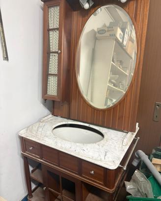 Mobile da bagno nuovo in legno massello