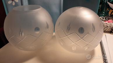 Paralumi in Vetro Satinato Vintage 