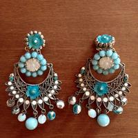 orecchini d'alta bigiotteria colore azzurro