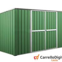 Casetta giardino box in Acciaio 345x186 verde