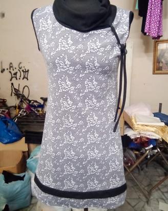 vestito donna corto giro manica primaverile 
