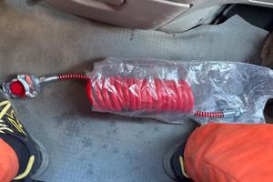 Tubo spirale rosso semirimorchio