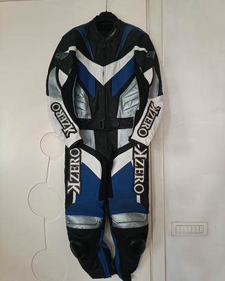 tuta moto, due pezzi, in pelle mai usata 