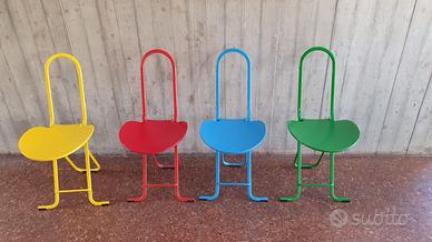 Set di 4 sedie pieghevoli "Dafne" multicolore