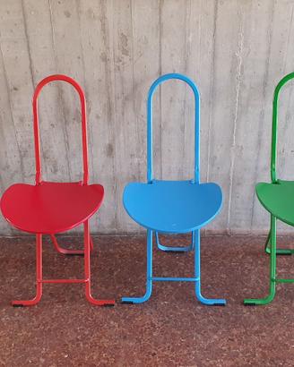 Set di 4 sedie pieghevoli "Dafne" multicolore