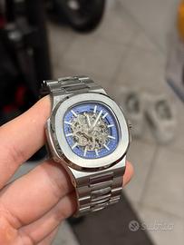 Orologio automatico skeleton stile Nautilus