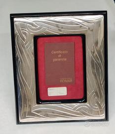 Portafoto vintage Romar in radica e Argento 925%