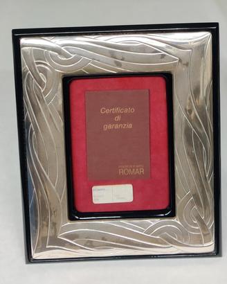 Portafoto vintage Romar in radica e Argento 925%