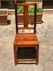 6 sedie in teak massello