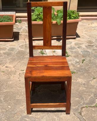6 sedie in teak massello