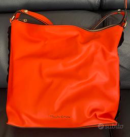 Borsa a spalla Manila Grace rosso corallo