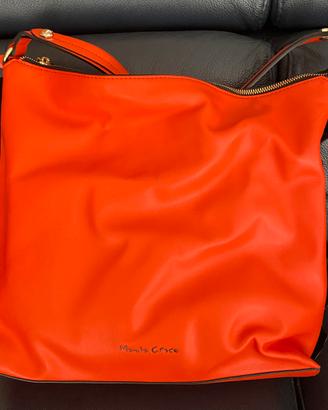 Borsa a spalla Manila Grace rosso corallo