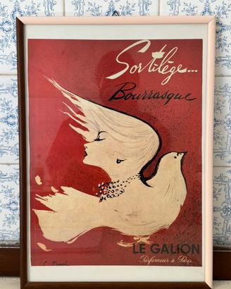 Set 4 Quadri Stampe Vintage Profumi d'Epoca 1947