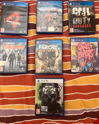 Cod, FarCry, Rainbow giochi Ps4/ps5 disco