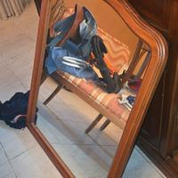 specchio letto da parete vintage scozzese legno