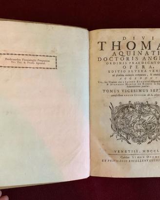 📖 Libro Antico 1759 - San Tommaso d’Aquino - Oper