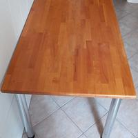 Tavolo legno massello con 4 sedie misure  80 x 120