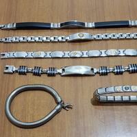 Lotto 6 Bracciali in Acciaio 