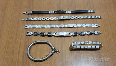 Lotto 6 Bracciali in Acciaio 