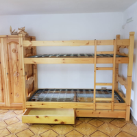Camera da letto stile montagna. IN LEGNO MASSELLO