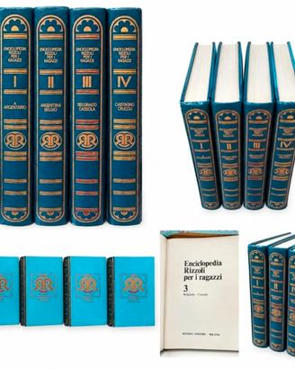Raccolta 4 libri Enciclopedia Rizzoli vintage 