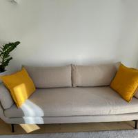 Divano 3 posti in bouclé beige