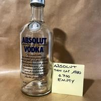 Absolut Vodka Limited Edition BLUE '80 THIN CAP 