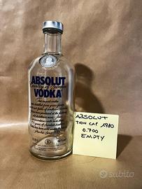 Absolut Vodka Limited Edition BLUE '80 THIN CAP 