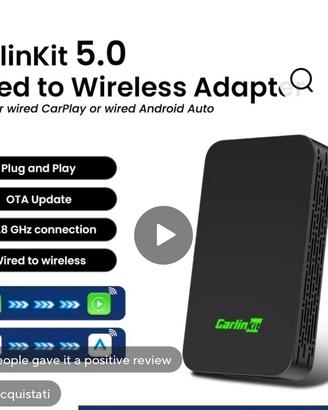 Carlinkit 5.0 adattatore wireless Carplay/Android 
