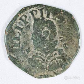 Tornese Filippo IV Napoli 1636 Sigle GAC Giglio
