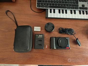 Sony ZV-1 con kit (case, dummy, batterie, macro)
