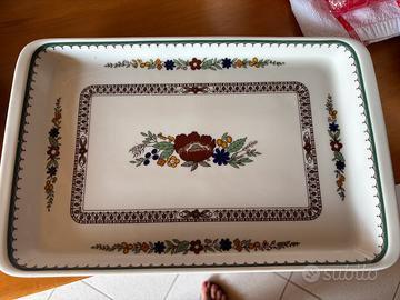 Vassoio rettangolare in porcellana