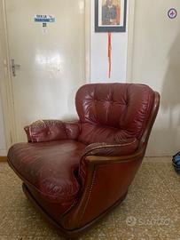 Poltrona in pelle vintage