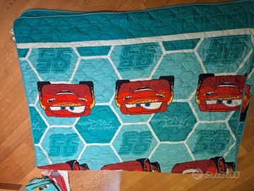 piumino leggero e set lenzuola singola cars