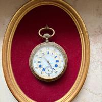 Orologio da tasca quadrante cartuche ferrovie