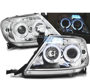 FARI TOYOTA HILUX 05-11 LED OCCHI ANGEL CROMATI