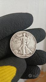moneta d'argento mezzo dollaro USA 