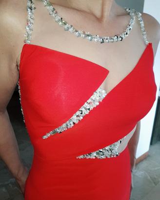 Abito elegante da sera rosso