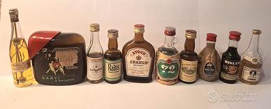 Lotto 10 Bottiglie Mignon Liquori Vintage