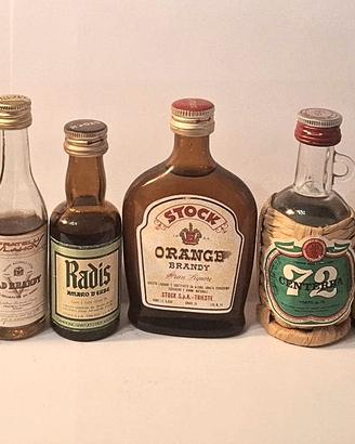Lotto 10 Bottiglie Mignon Liquori Vintage